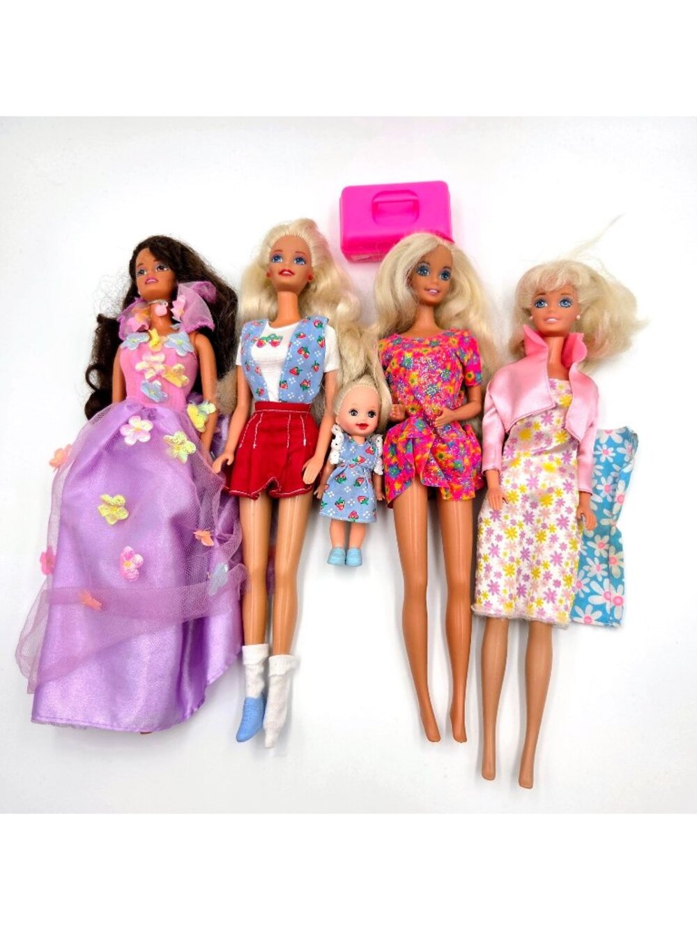 Barbie Doll Lot Song Bird Teresa Shoppin’ Fun Kelly Caboodles Chic Mattel 4 Doll